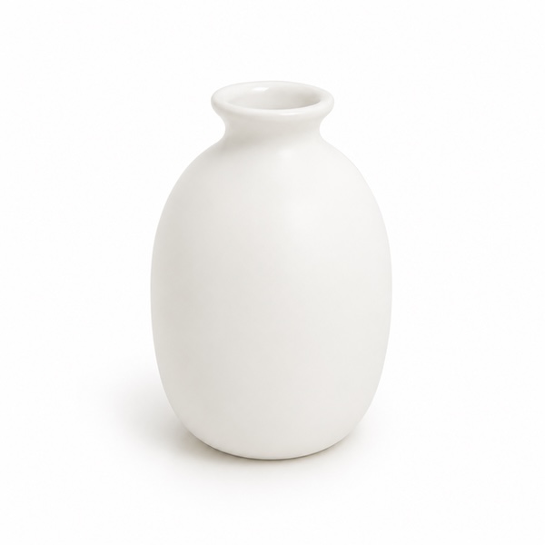 Dainty Ceramic Budvase - White